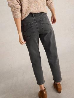 White Stuff Tilly Organic Cotton Blend Relaxed Fit Jeans - view 2, Washed Black