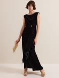 Phase Eight Donna Velvet Dress, Black