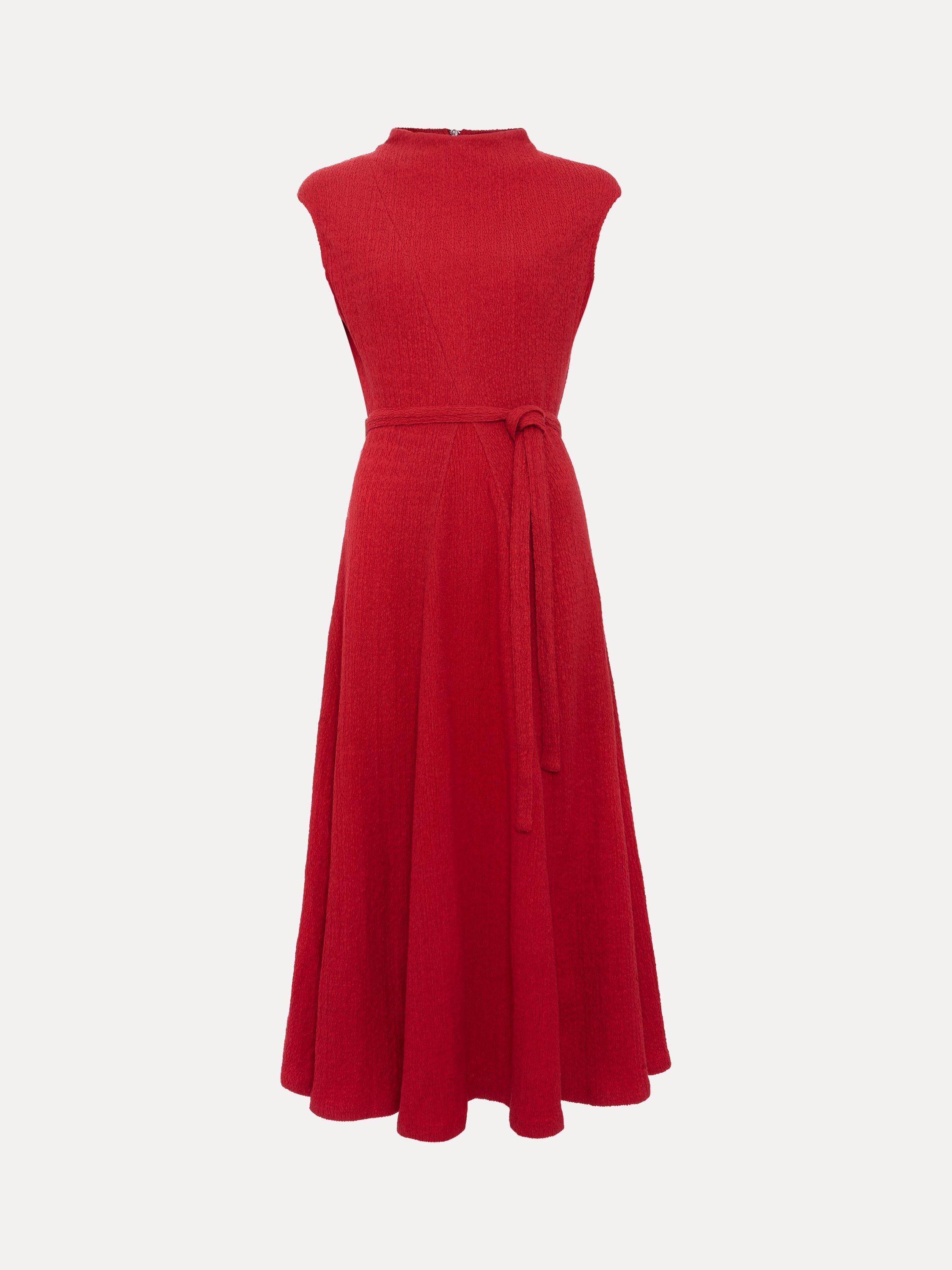 Product image 5 of 9, which shows Phase Eight Ofelia Sleeveless Dress, Red, 18