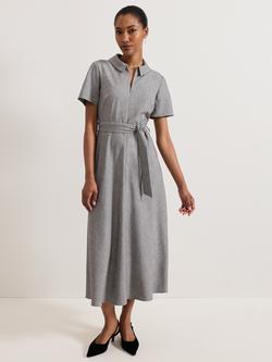 Phase Eight Silvia Midi Shirt Dress, Grey, Grey