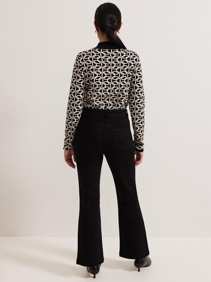 Phase Eight Petite Olivia Bootcut Jeans - view 2, Black