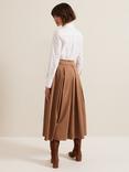 Phase Eight Trinity Pleated Skirt, Brown