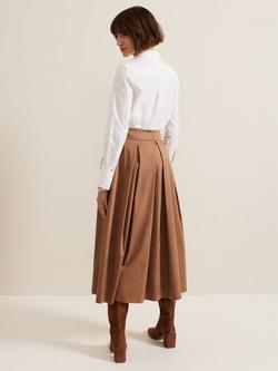 Phase Eight Trinity Pleated Skirt - view 2, Brown