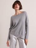 Phase Eight Sofia Asymmetric Hem Jumper, Silver