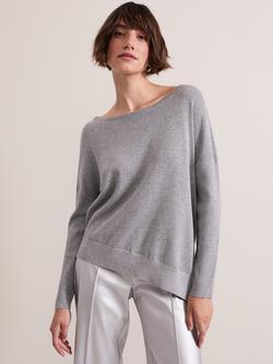 Phase Eight Sofia Asymmetric Hem Jumper, Silver, Silver