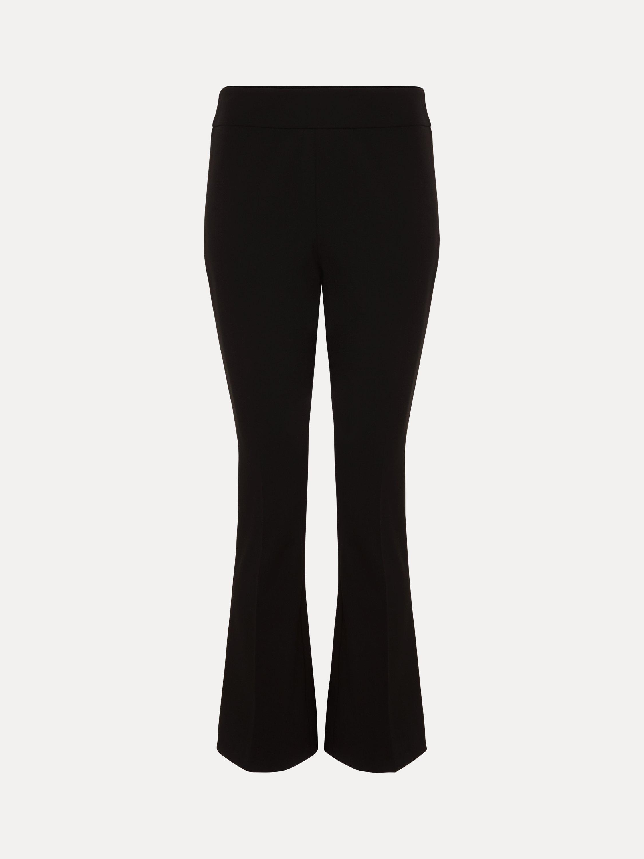 Product image 5 of 8, which shows Phase Eight Carly Flared Cropped Trousers, Black, 12