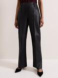 Phase Eight Melissa Faux Leather Trousers, Black