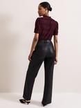 Phase Eight Melissa Faux Leather Trousers, Black