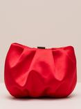 Phase Eight Satin Clutch Bag, Red