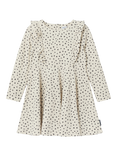 Polarn O. Pyret Kids' Polka Dot Dress, Oatmeal/Black