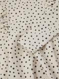 Polarn O. Pyret Kids' Polka Dot Dress, Oatmeal/Black