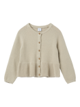 Polarn O. Pyret Kids' Organic Cotton Cardigan, Beige