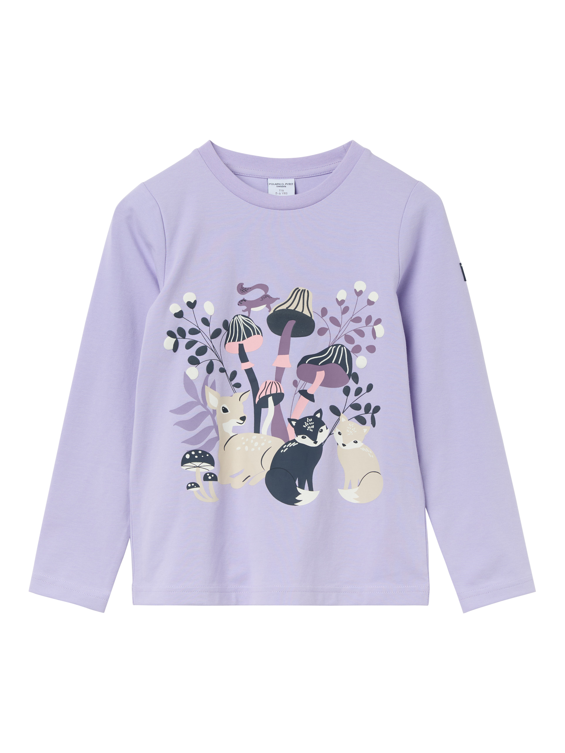 Polarn O. Pyret Kids' Woodland Floral Top, Lavender