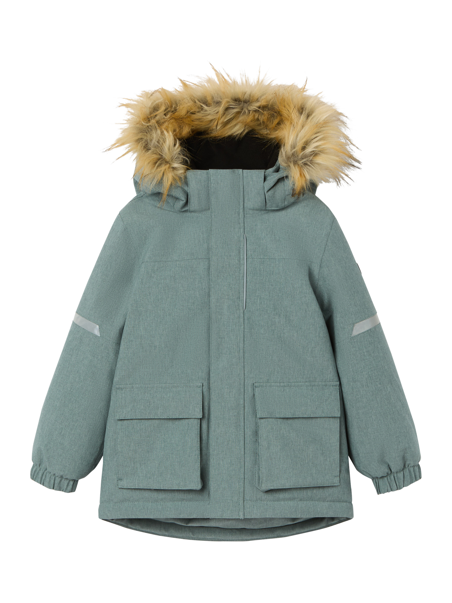 Polarn O. Pyret Kids' Waterproof & Windproof Padded Jacket, Grey