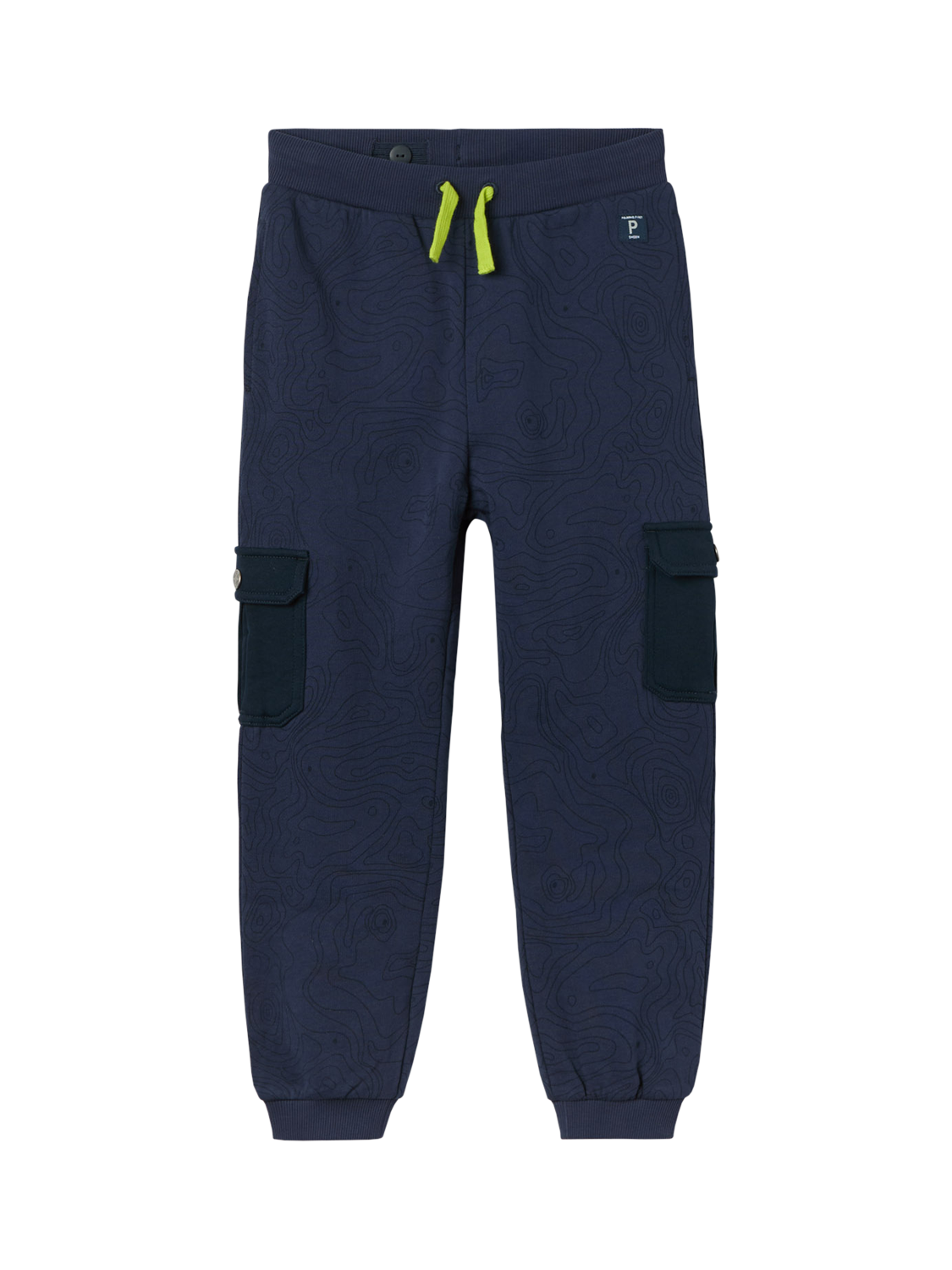 Polarn O. Pyret Kids' Utility Joggers, Mood Indigo