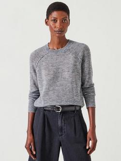 HUSH Elsie Gauzy Wool Blend Jumper, Grey