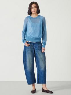 HUSH Elsie Gauzy Wool Blend Jumper - view 2, Blue