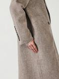 HUSH Pure Wool Double Faced Coat, Oatmeal