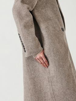 HUSH Pure Wool Double Faced Coat - view 2, Oatmeal