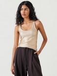 HUSH Alyssa Metallic Top, Gold