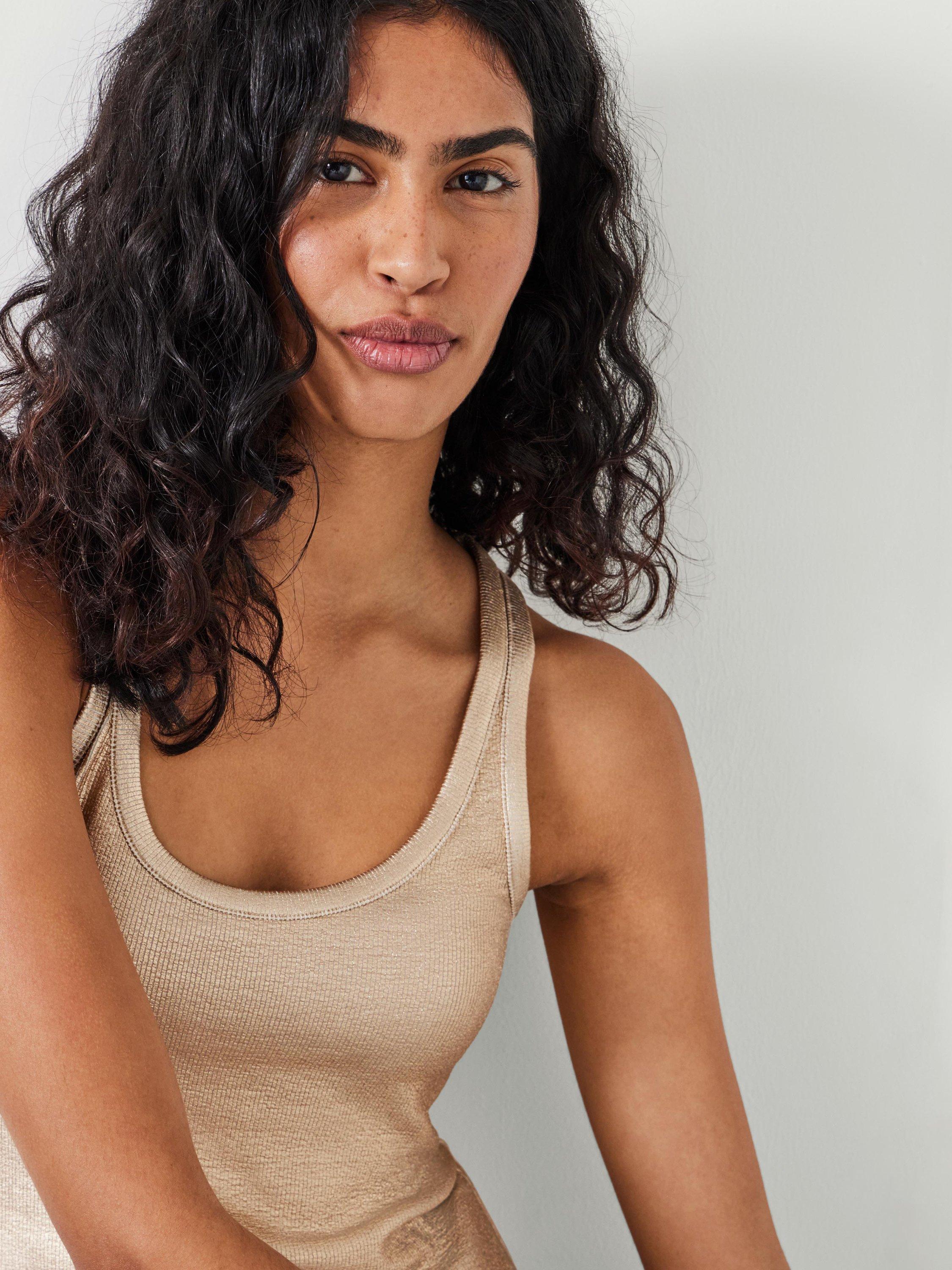 Product image 5 of 6, which shows HUSH Alyssa Metallic Top, Gold, XXS