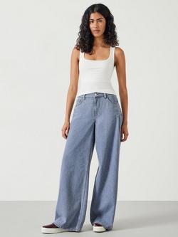 HUSH Jade Wide Strap Vest Top - view 2, Ecru