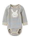 Polarn O. Pyret Baby Rabbit Bodysuit, Natural