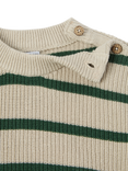 Polarn O. Pyret Baby Organic Cotton Stripe Jumper, Natural