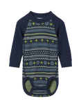 Polarn O. Pyret Baby Nordic Bodysuit, Blue, Blue