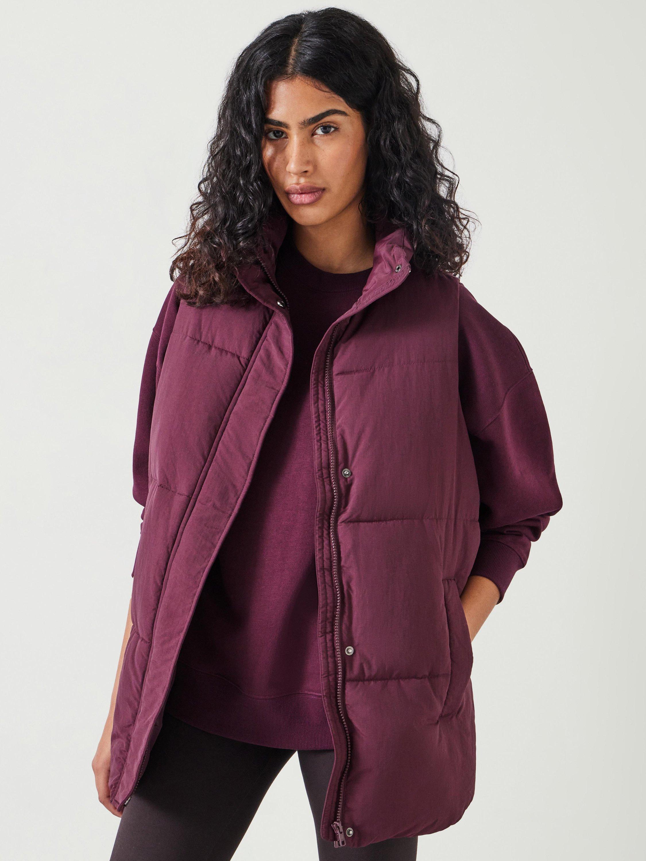 HUSH Alice Quilted Gilet, Burgundy