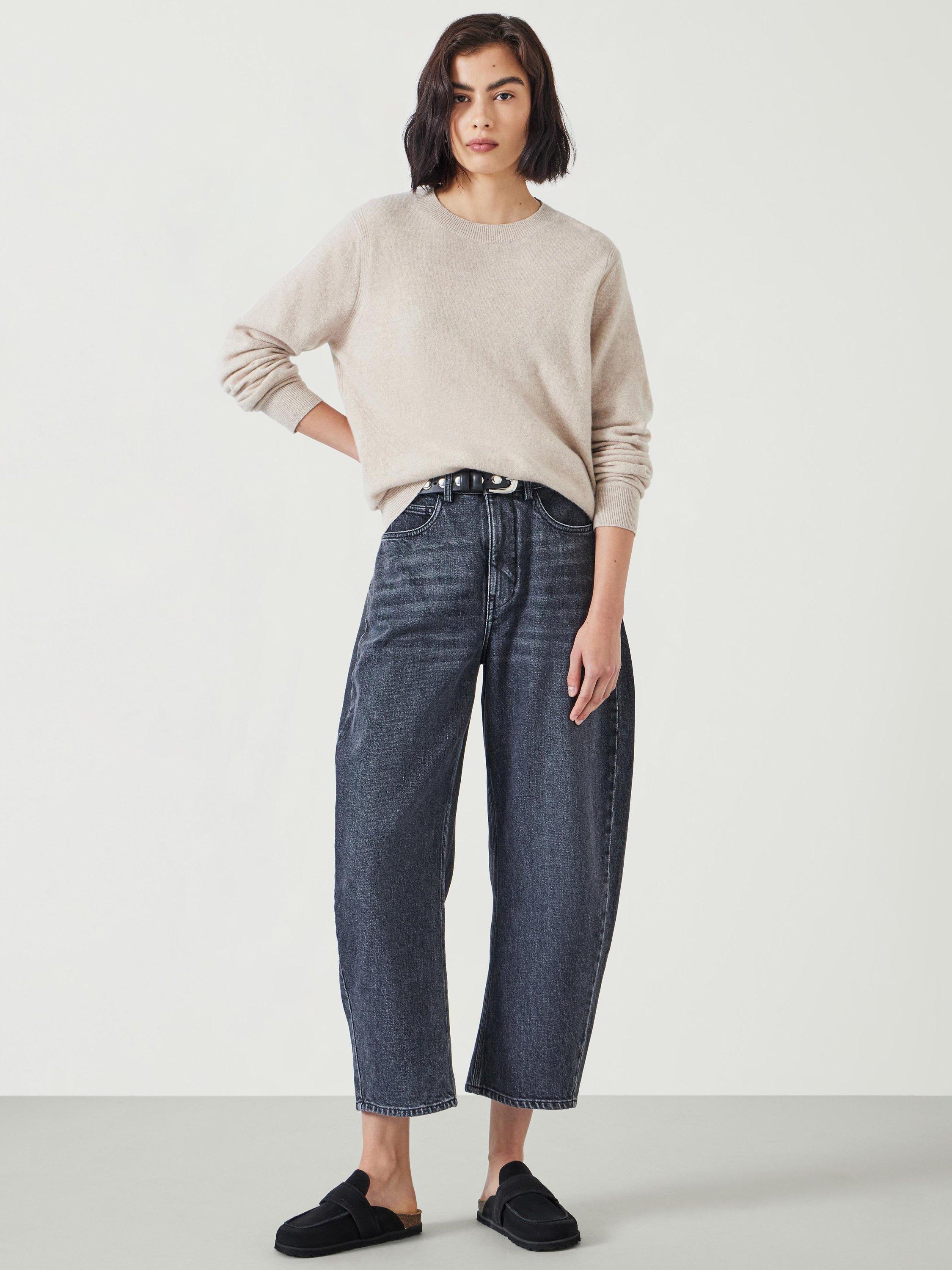 Product image 2 of 5, which shows HUSH Ivy Fine Merino Wool Jumper, Oatmeal, XXS