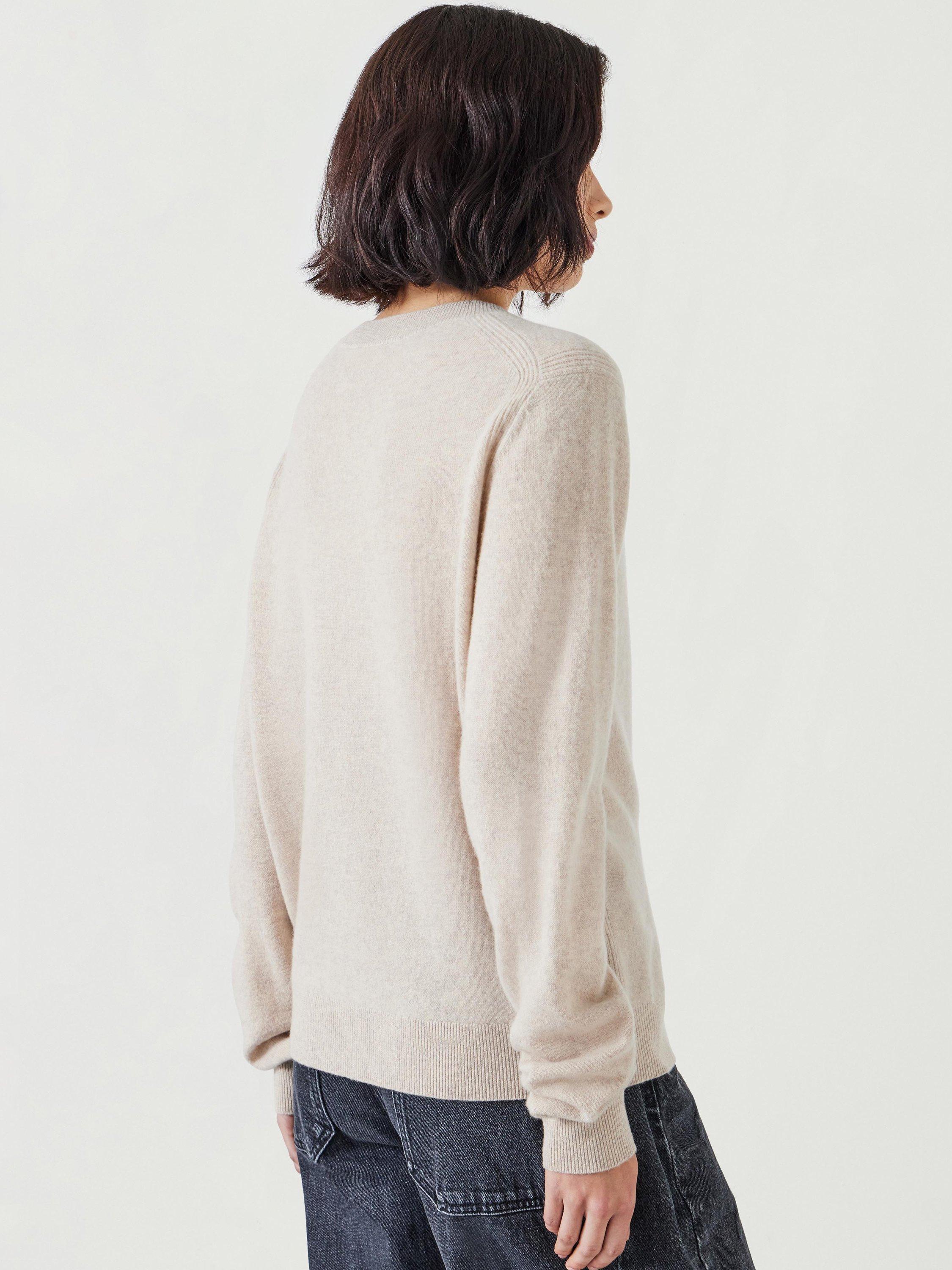 Product image 3 of 5, which shows HUSH Ivy Fine Merino Wool Jumper, Oatmeal, XXS
