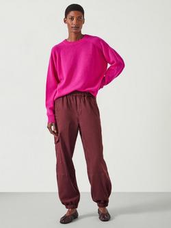 HUSH Jasmine Cashmere Rib Jumper - view 2, Magenta