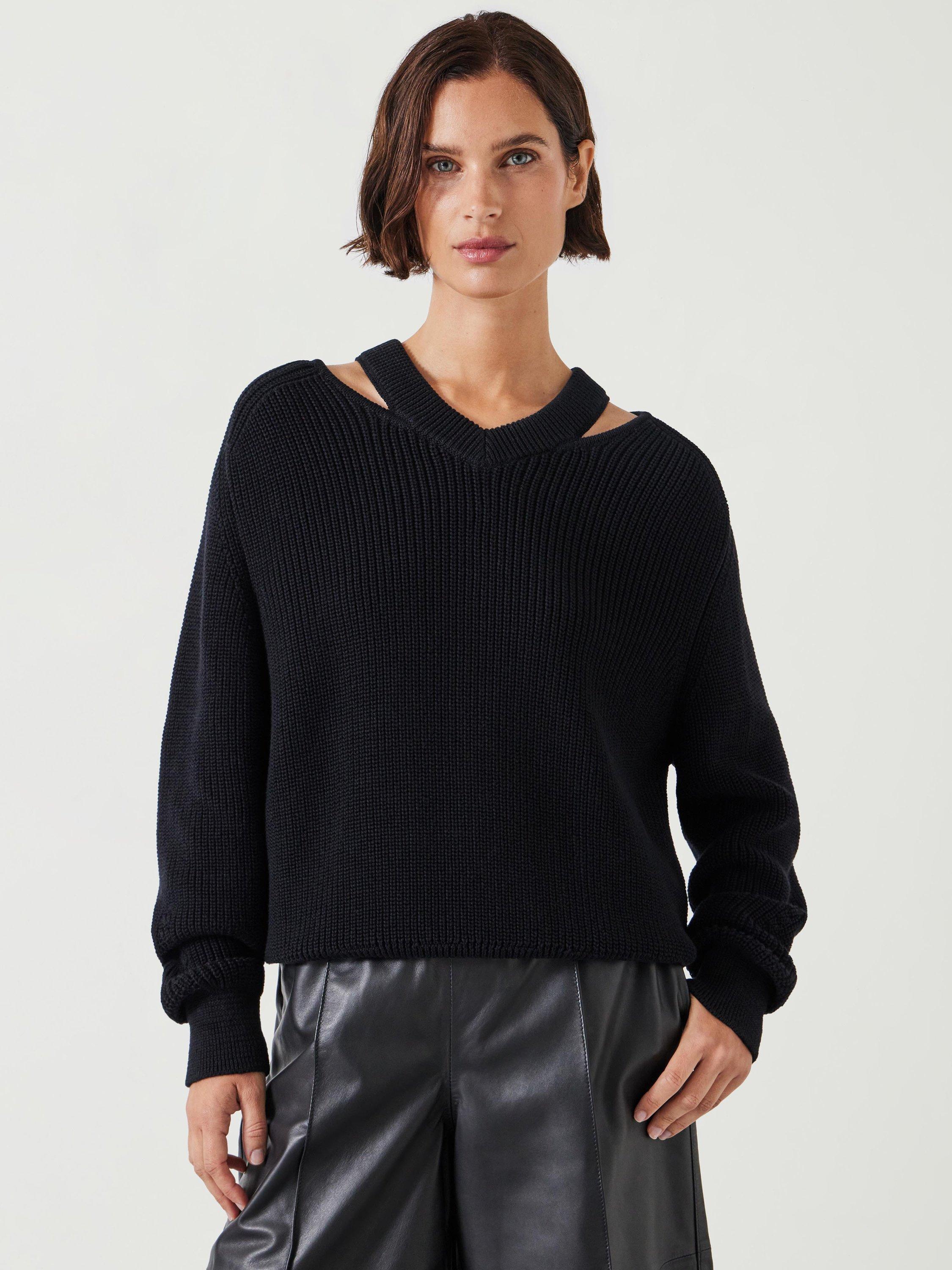 Black cut out sweater best sale