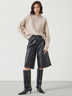 HUSH Nina Pure Merino Wool Crop Jumper - view 2, Oatmeal