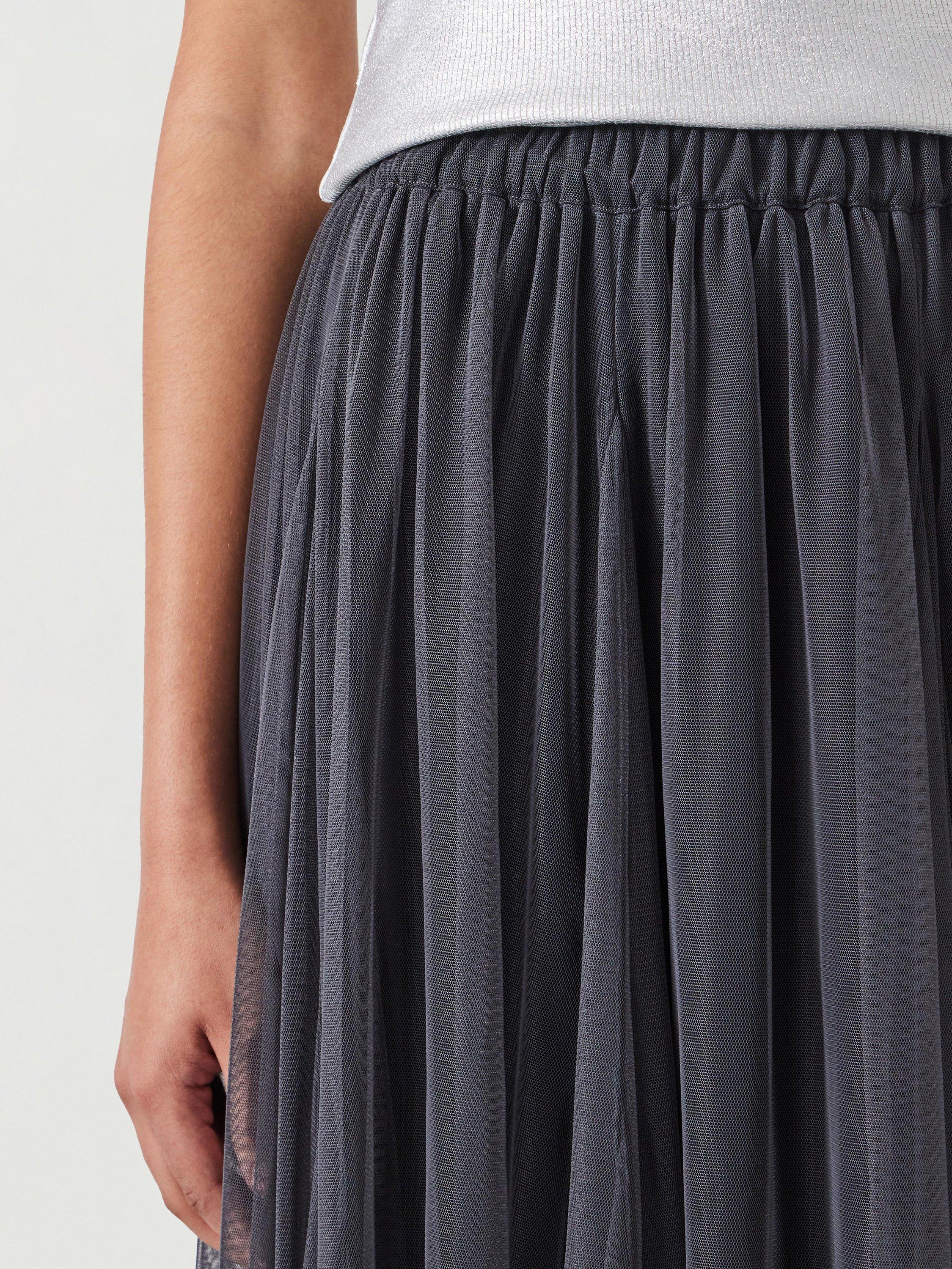 Product image 5 of 5, which shows HUSH Millie Godet Skirt, Charcoal, 4