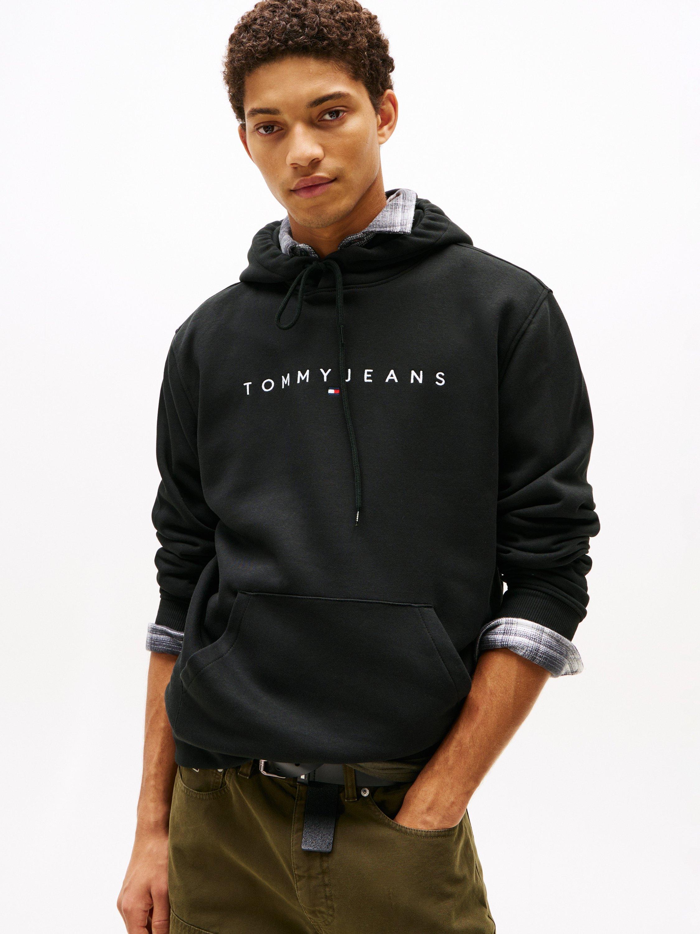 Product image 1 of 3, which shows Tommy Jeans Regular Fit Logo Hoodie, Black, XS
