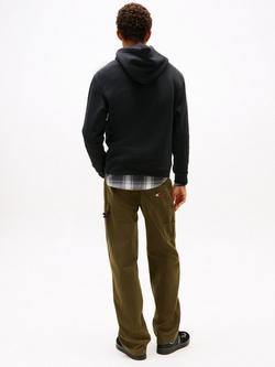 Tommy Jeans Linear Logo Embroidery Kangaroo Pocket Hoody - view 2, Black