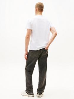 Tommy Jeans Linear Logo Embroidery T-Shirt - view 2, White