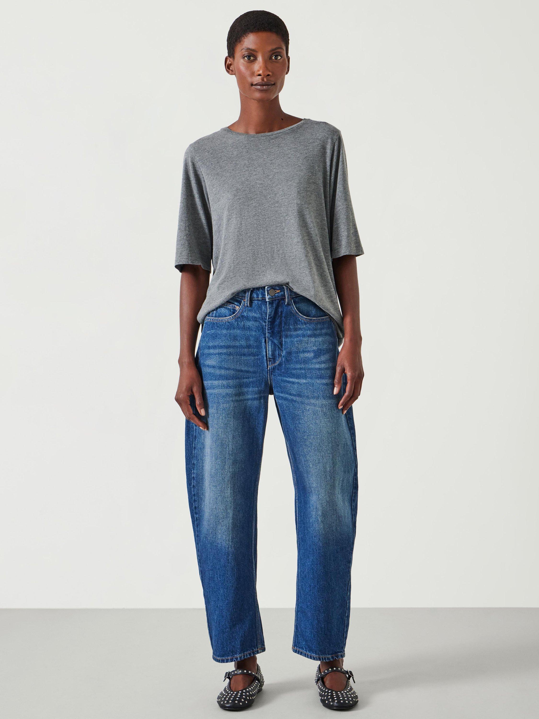 Product image 2 of 5, which shows HUSH Reece Relaxed T-Shirt, Grey, XXS