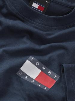 Tommy Jeans Tommy Badge Slim T-Shirt - view 2, Dark Navy