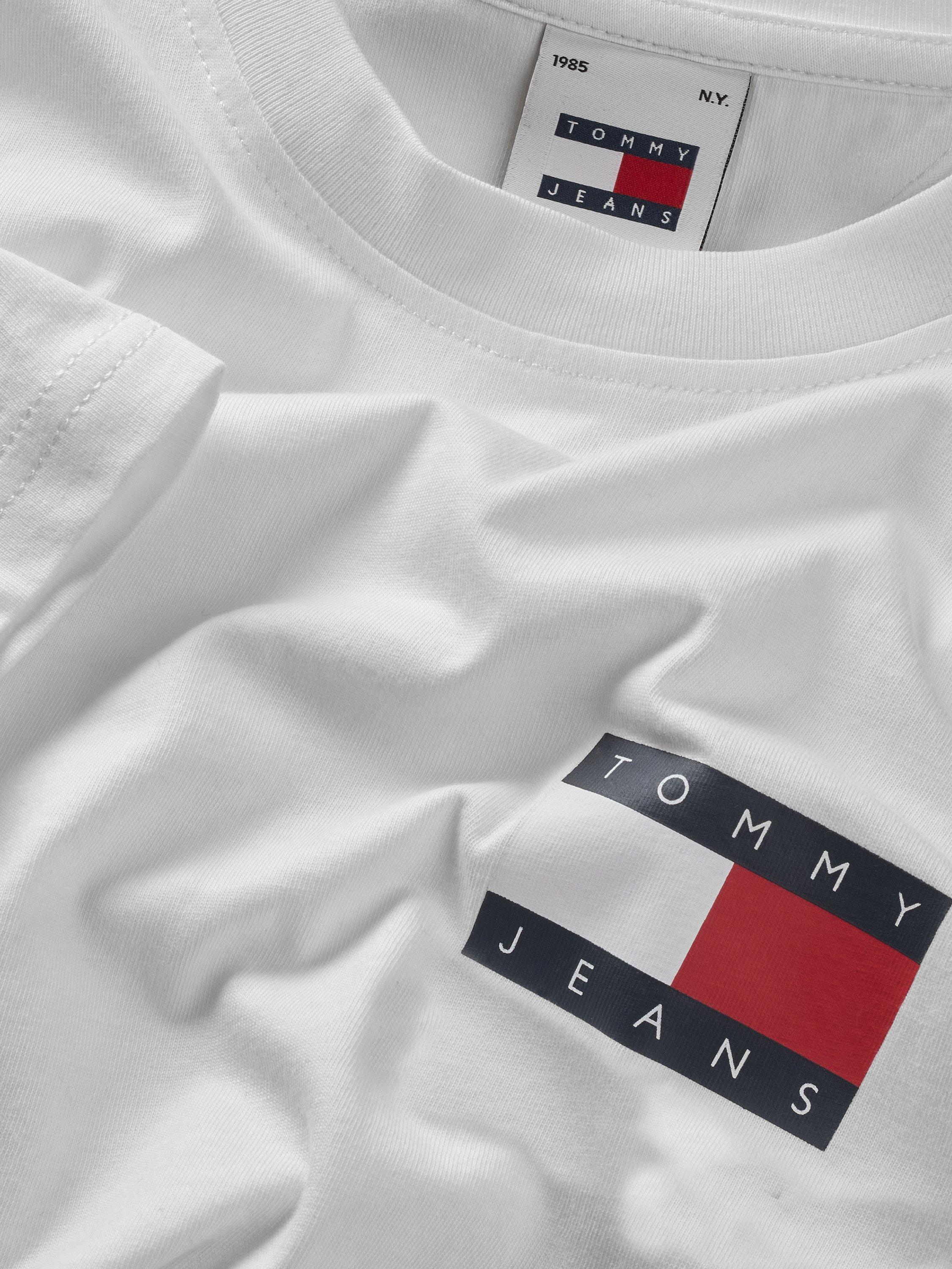 Product image 2 of 2, which shows Tommy Jeans Short Sleeve Slim Fit Logo T-Shirt, White, XS