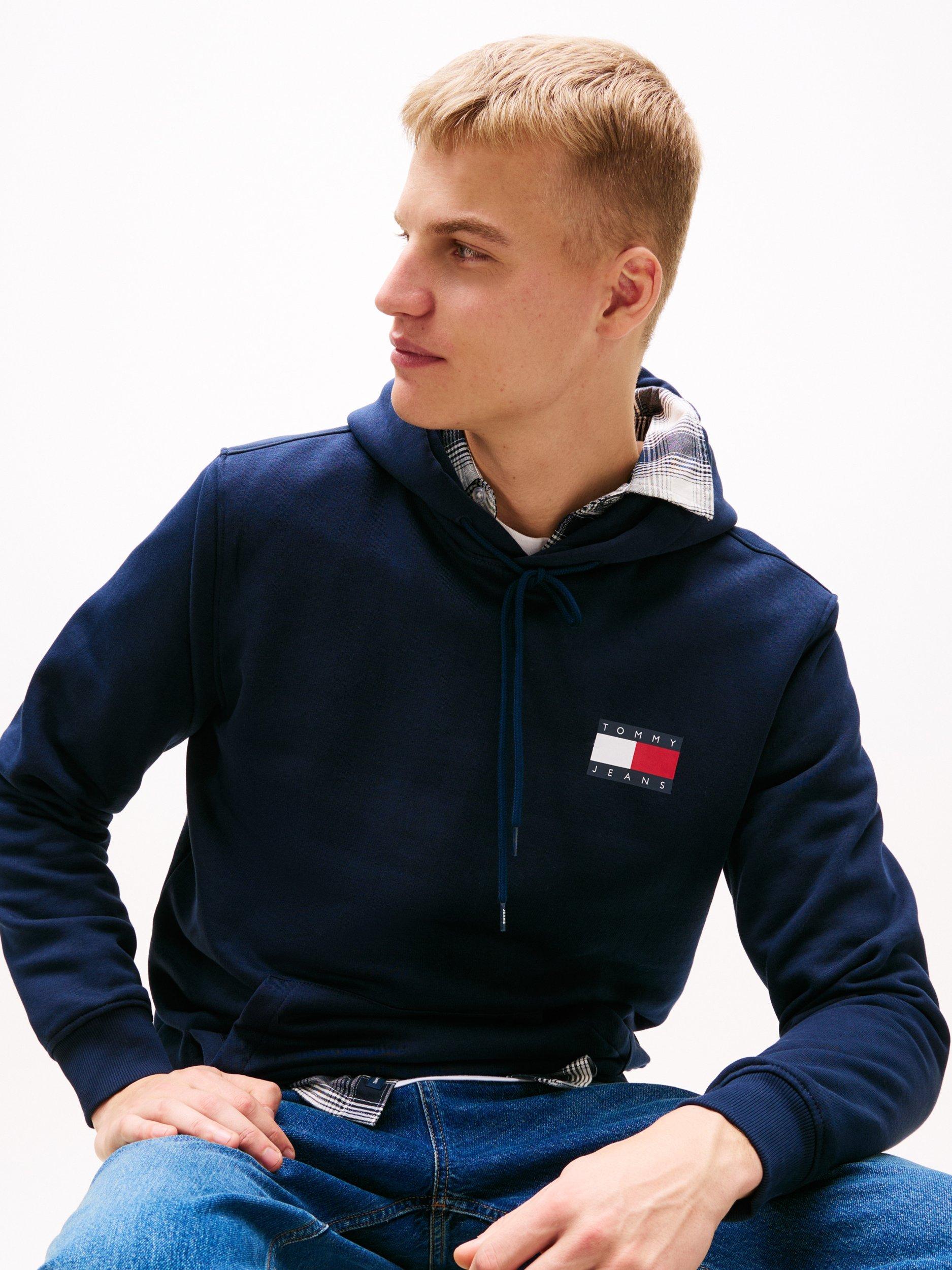Product image 2 of 3, which shows Tommy Hilfiger Tommy Jeans Cotton Blend Hoodie, Dark Night Navy, XS