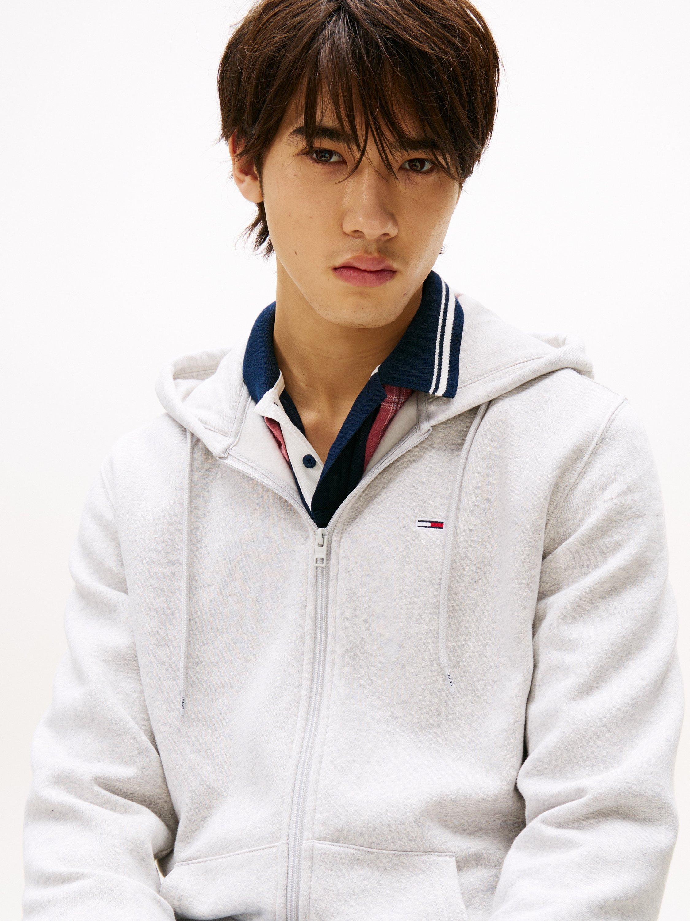Product image 3 of 3, which shows Tommy Jeans Cotton Blend Hoodie, Silver Grey Heather, XS