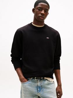 Tommy Jeans Regular Fit Crew Neck Sweatshirt, Black