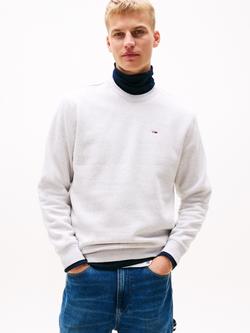 Tommy Jeans Regular Fit Crew Neck Sweatshirt, Grey Heather