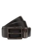 Dune London Opra Leather Reversible Belt, Black