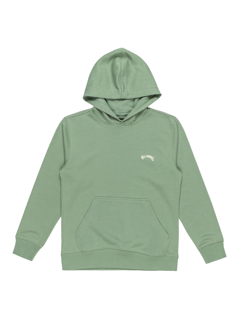 Product image 1 of 2, which shows Billabong Kids' Arch Logo Hoodie, Moss, 10 years