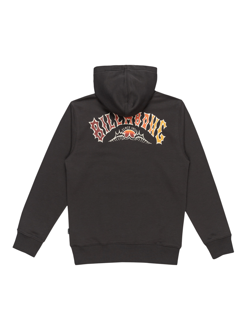 Product image 2 of 2, which shows Billabong Kids' Foundation Logo Graphic Hoodie, Raven, 8 years