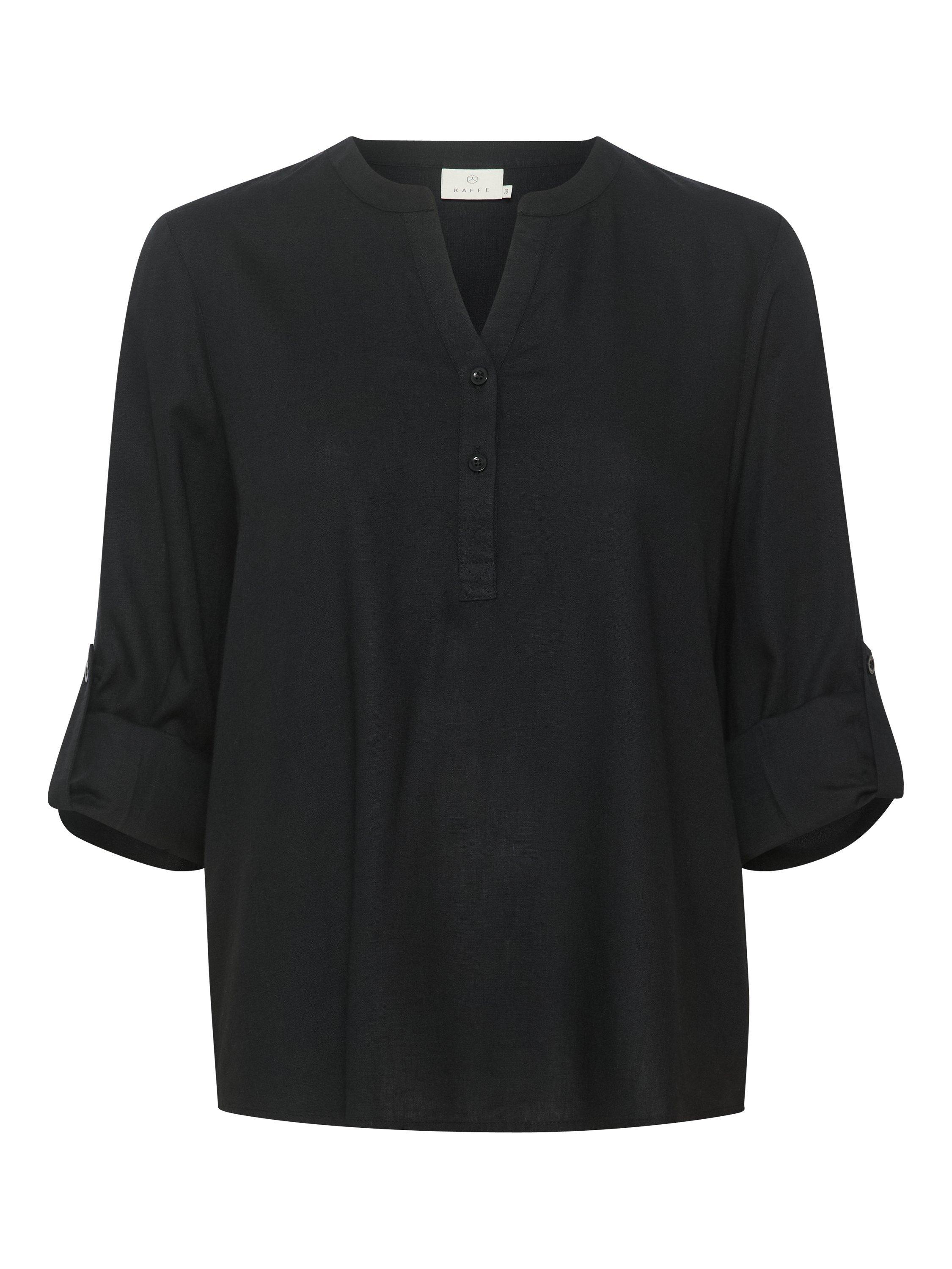 Product image 5 of 6, which shows KAFFE Milia Blouse, Black, 8